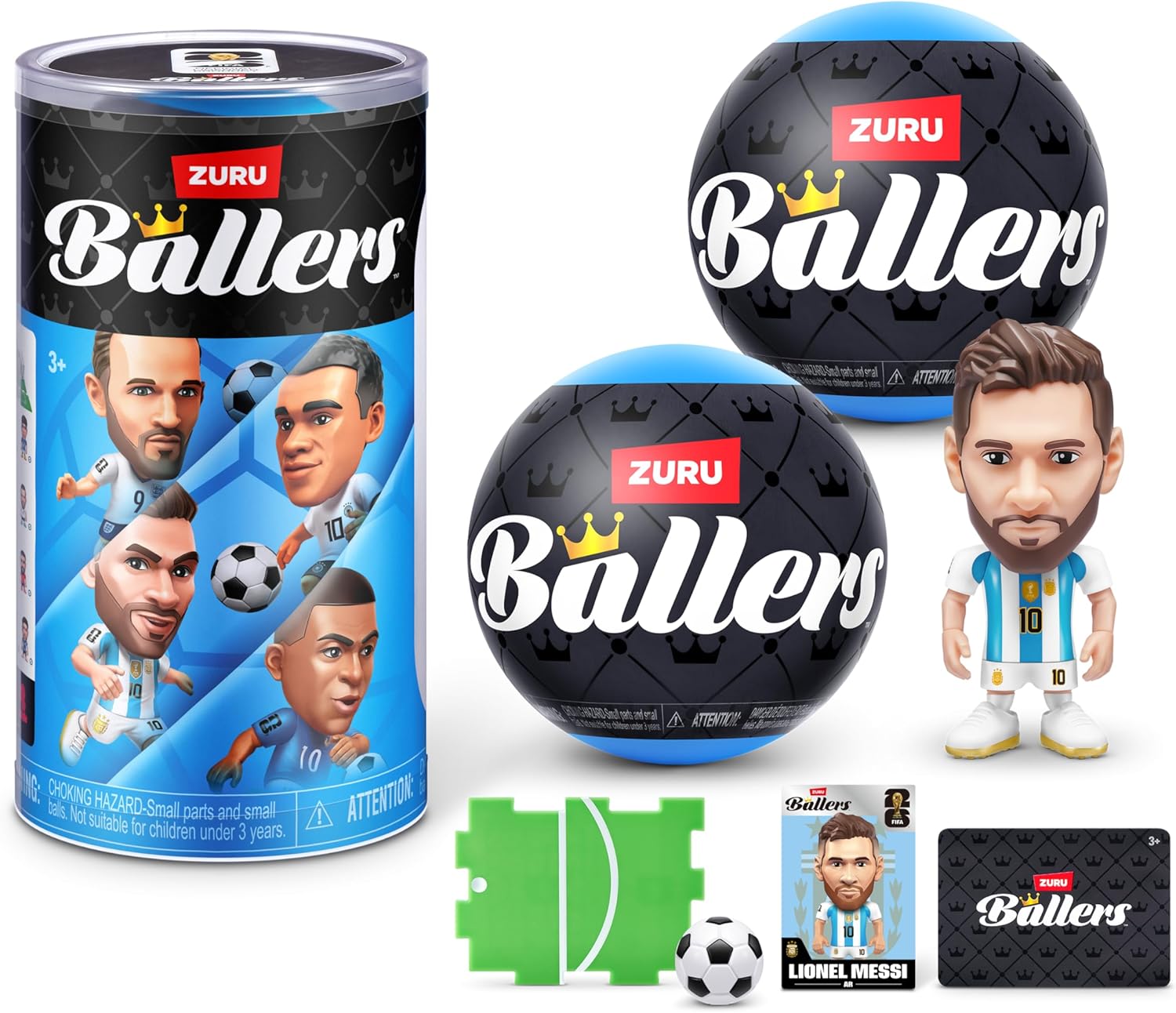 ZURU FIFAワールドカップ2026 Ballers シリーズ1 2パック 公式ライセンス サッカー フィギュア サプライズトイ ごっこ遊び ままごと おも...