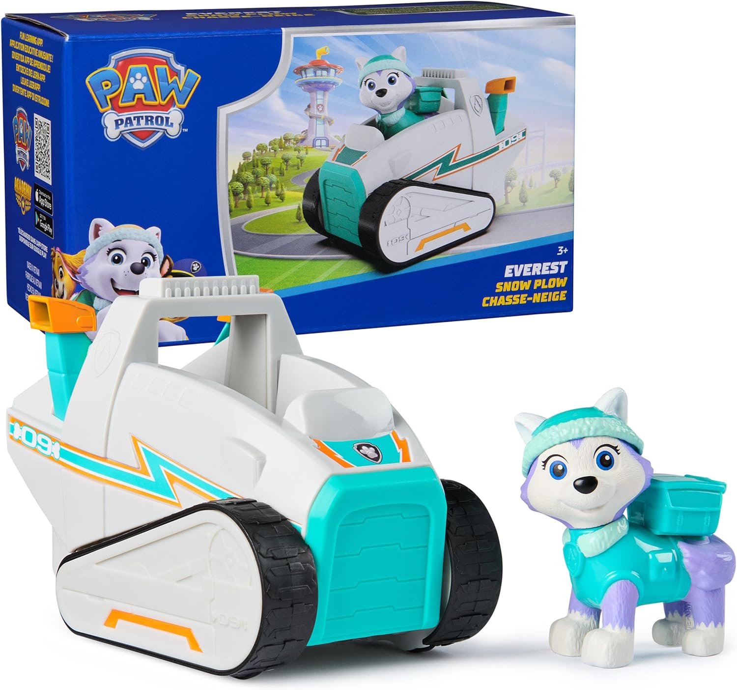 パウパトロール エベレスト スノープラウ フィギュア付き 車両おもちゃ レスキュービークル 3歳以上 ごっこ遊び ままごと おもちゃ 誕生日 クリスマス 女の子 男の子【並行輸入品】Paw Patrol, Everest’s Snow Plow
