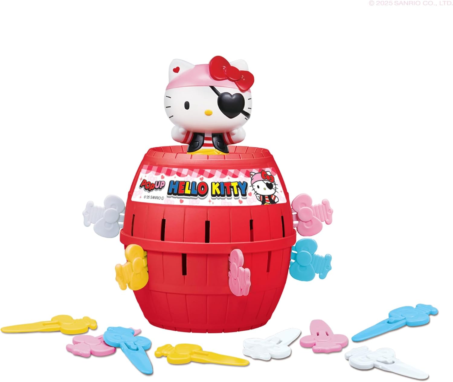 TOMY ポップアップ ハローキティ サンリオ アクションゲーム パーティーゲーム 2～4人用 4歳以上 サンリオ公式ライセンスゲーム ごっこ遊び ままごと おもちゃ 誕生日 クリスマス 女の子 男の子【並行輸入品】TOMY Pop Up Hello Kitty - Fast-Paced Surprise Action Game