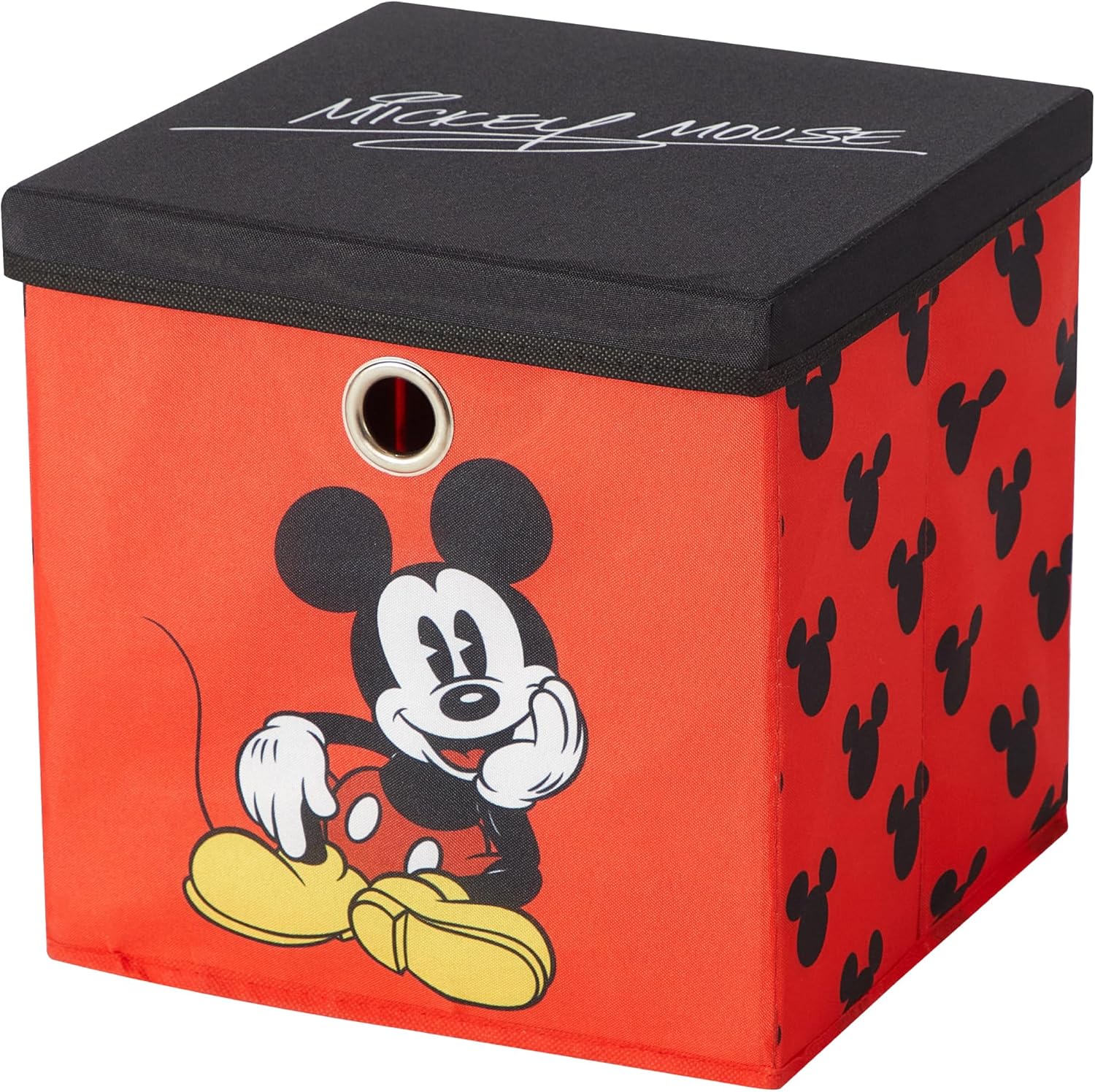 ディズニー ミッキーマウス 収納ボックス 折りたたみ 収納キューブ 蓋付き 10インチ おもちゃ収納 子供部屋 プレイルーム クローゼット オーガナイザー おもちゃ箱 ごっこ遊び ままごと おもちゃ 誕生日 クリスマス 女の子 男の子 【並行輸入品】Disney Mickey Mouse