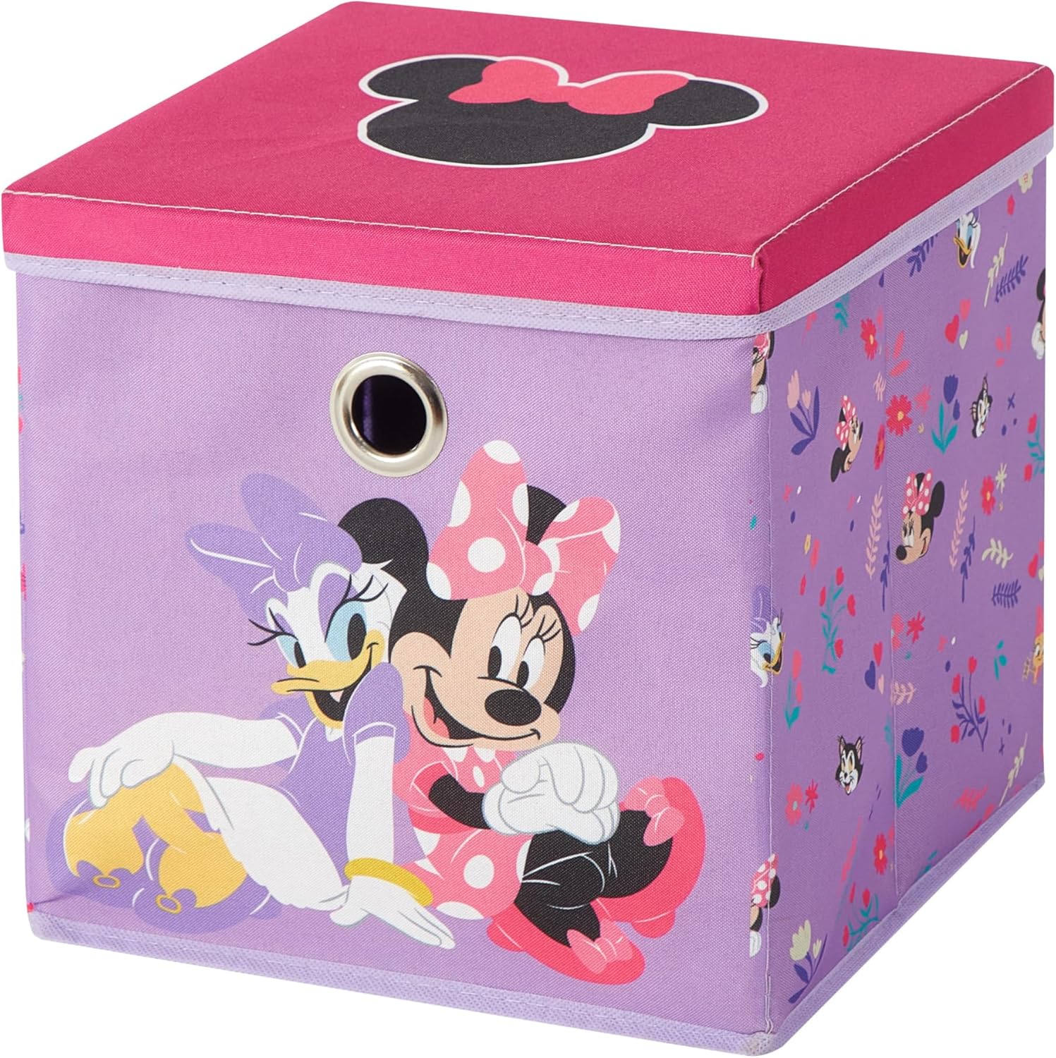ディズニー ミニーマウス 収納ボックス 折りたたみ 収納キューブ 蓋付き 10インチ おもちゃ収納 子供部屋 プレイルーム クローゼット オーガナイザー おもちゃ箱 ごっこ遊び ままごと おもちゃ 誕生日 クリスマス 女の子 男の子 【並行輸入品】Disney Minnie Mouse