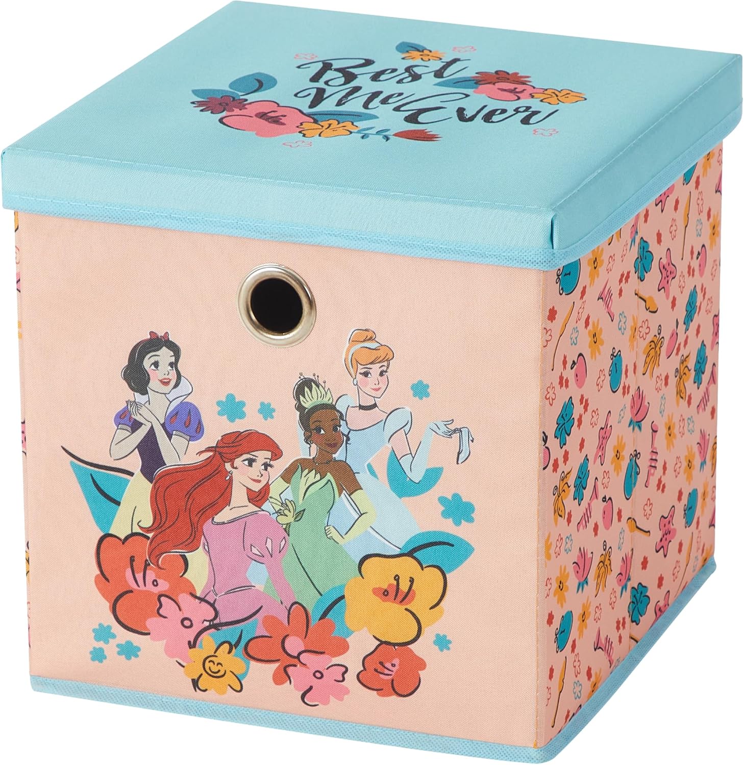ディズニープリンセス 収納ボックス 折りたたみ 収納キューブ 蓋付き 10インチ おもちゃ収納 子供部屋 プレイルーム クローゼット オーガナイザー おもちゃ箱 ごっこ遊び ままごと おもちゃ 誕生日 クリスマス 女の子 男の子 【並行輸入品】Disney Princess