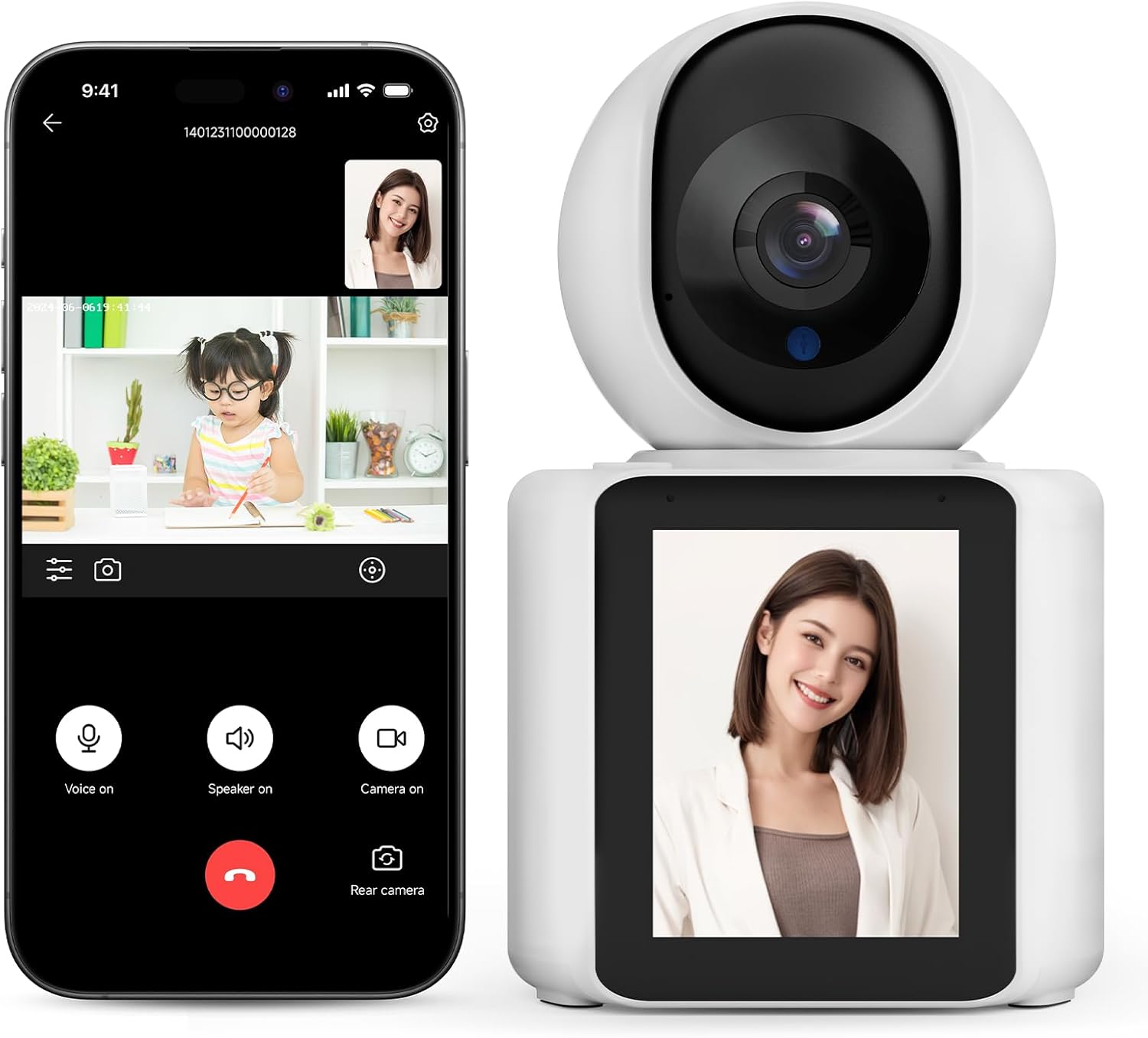 【双方向ビデオ通話】見守りカメラ 高齢者 ペットカメラ 室内 通話機能付き 監視カメラ 家族と共有可能 動体検知 自動追尾 室内用Wi-Fiカメラ 子供 ペット...