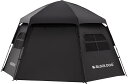 BLACKDOG ワンタッチテント 大型六角屋 3.5m 2~8人用 UPF50+ 設営簡単 uvカット 自立式 耐水圧PU3000 3つの前室 初心者向け 前室ポール付き キャンピング アウトドア ファミリーキャンプ お花見 収納袋付き