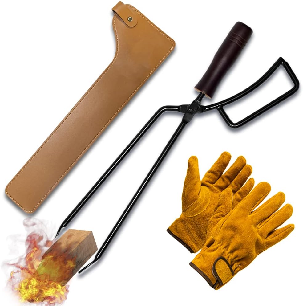 【耐久性に強い素材】本体が頑丈な高強度のスチール素材を採用し、耐熱性や耐久性に優れています。またスチールに黒い塗装されており、錆びにくく長く使えるタイプです。 【天然木製の持ち手】持ち手がブラックウォールナットの天然木製で、滑りにくく握り心地が快適で、熱伝導率が低いので、高温の炭などを扱う際も安心してご使用できます。 【掴みやすい設計】薪ばさみが人間工学設計により軽量で掴みやすい構造と設計しており、先端部が平に広くなっているので、豆炭から形がバラバラの木炭や重い薪までしっかり掴めます。 【利便性・安全性】屋外で使用の利便性を考えて、専用PUレザーのカバーを作って、持ち運びに便利です。また耐熱グローブ付き、手の火傷を防止することができます。 【様々なシーンに使える】火ばさみはキャンプなどの焚き火やバーベキューの以外に、日常の掃除や熱いものや冷たいものの移動にも、ゴミ拾いなどの際にも幅広く使えます。