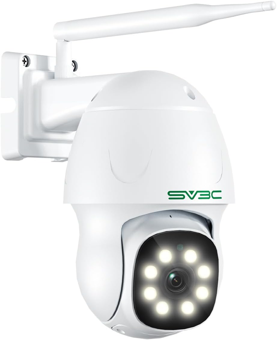 SV3C 防犯カメラ 屋外 ワイヤレス 800万画素 2.4/5G対応 無線 屋外カメラ ptzカメラ 夜間カラー撮影 自..