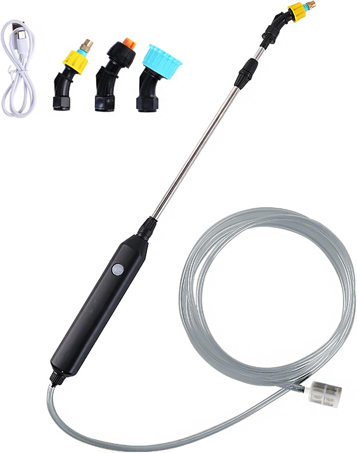 【超便利な操作】手動での加圧にさよなら！この電動噴霧器は、ボタンを軽く押すだけで素早く起動し、いつでもスプレーのニーズに応えます。手の疲れを大幅に軽減し、楽しく快適な使用体験をお楽しみいただけます。 【長持ちするバッテリー】内蔵された240...