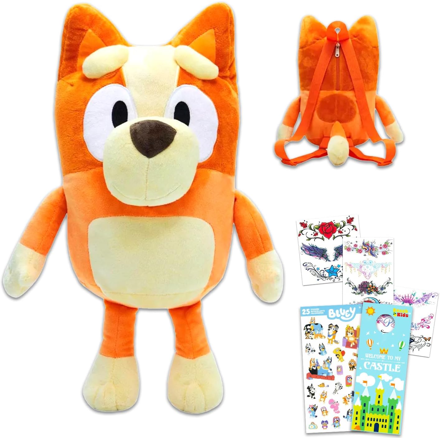 ブルーイ ビンゴ キッズ リュック バックパック 18インチ 保育園 幼稚園 小学生 通園リュック 3D 耳付..