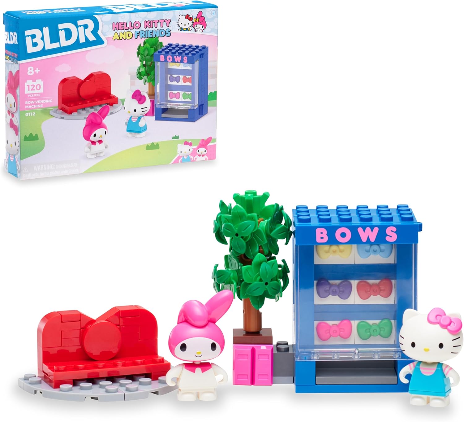 樂天商城 - ハロー キティ＆フレンズ リボン自動販売機 組み立てブロック 120ピース｜サンリオ公式 ハローキティ＆マイメロディ ミニフィギュア付き おもちゃ ごっこ遊び ままごと おもちゃ 誕生日 クリスマス 女の子 男の子【並行輸入品】