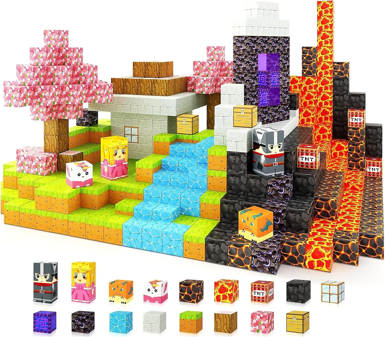 Yolla Loos 150ピース マグネット式積み木おもちゃ - モンテッソーリおもちゃセット マグネット式積み木 男の子と女の子向け 6歳以上