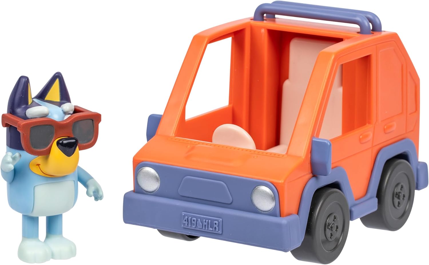 樂天商城 - ブルーイ 4WD 幼児用 おもちゃの車 3インチ 可動式 フィギュア＆フリップアップサングラス付き ロードトリップ ごっこにぴったり 3歳以上対象 ごっこ遊び ままごと おもちゃ 誕生日 クリスマス 女の子 男の子 Bluey Basic 4WD Toddler Toy Car【並行輸入品】