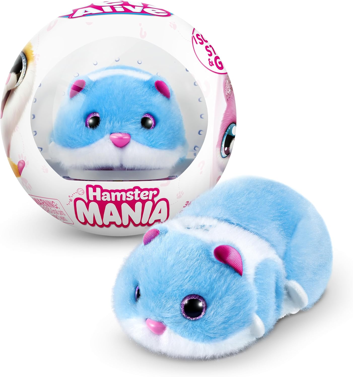 樂天商城 - Pets Alive Hamstermania ブルー ZURU 電子ペット ハムスター 20種類以上のサウンド付き スマート走行 ボール付きぬいぐるみ 子供向けおもちゃ 3歳以上 ごっこ遊び ままごと おもちゃ 誕生日 クリスマス 女の子 男の子【並行輸入品】
