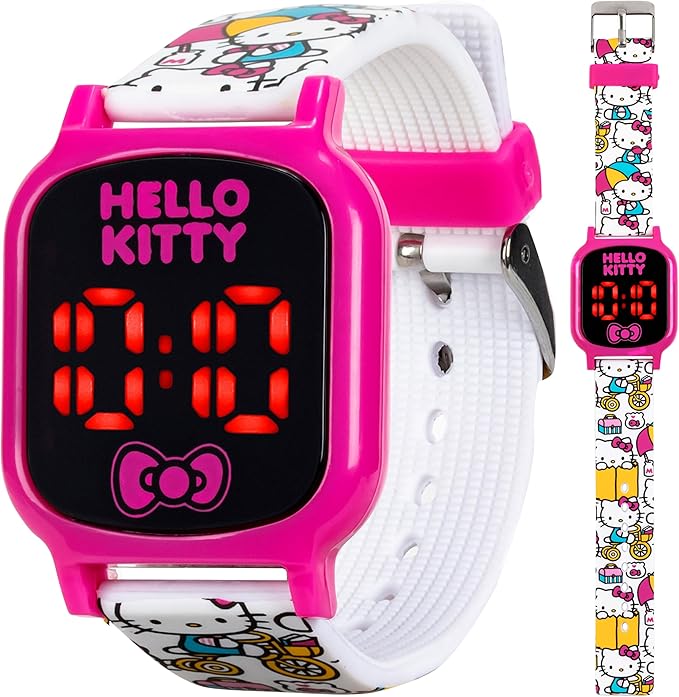 ハローキティ キッズ LED ウォッチ｜サンリオ 子供用 デジタル腕時計 女の子 幼児向け プリントシリコ..