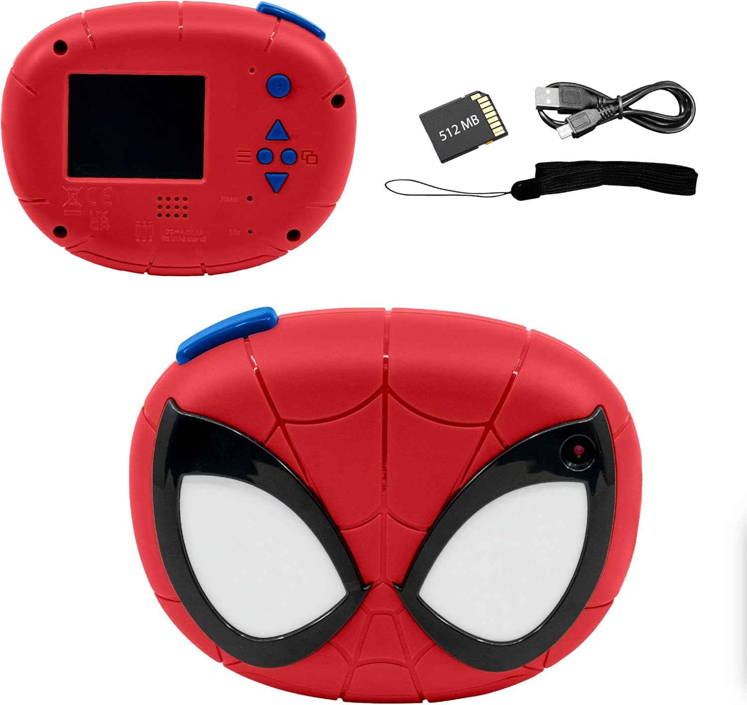 ekids キッズ カメラ スパイダーマン｜子供用デジタルカメラ SDカード対応 動画撮影 デジタルステッカー内蔵 ごっこ遊び ままごと おもちゃ 誕生日 クリスマス 女の子 男の子【並行輸入品】ekids Spiderman Kids Camera