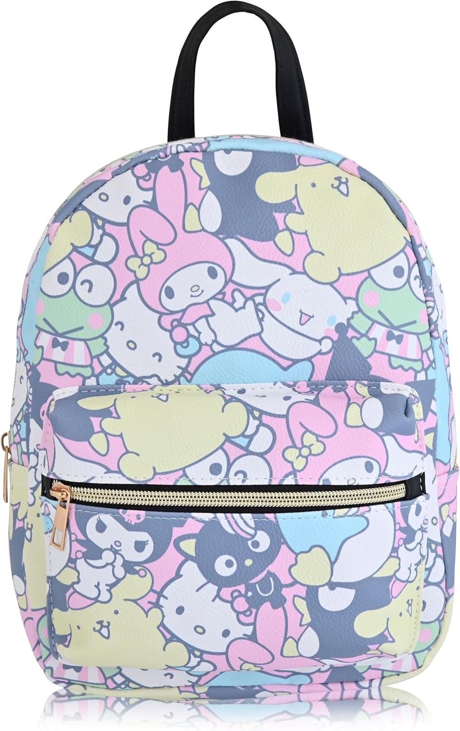 ハローキティ マイメロディ クロミ ばつ丸 ポムポムプリン シナモロール PUレザー ミニバックパック 10インチ｜Fast Forward サンリオ公式 ユニセックス リュック ごっこ遊び ままごと おもちゃ 誕生日 クリスマス 女の子 男の子【並行輸入品】 Sanrio Hello Kitty Backpack