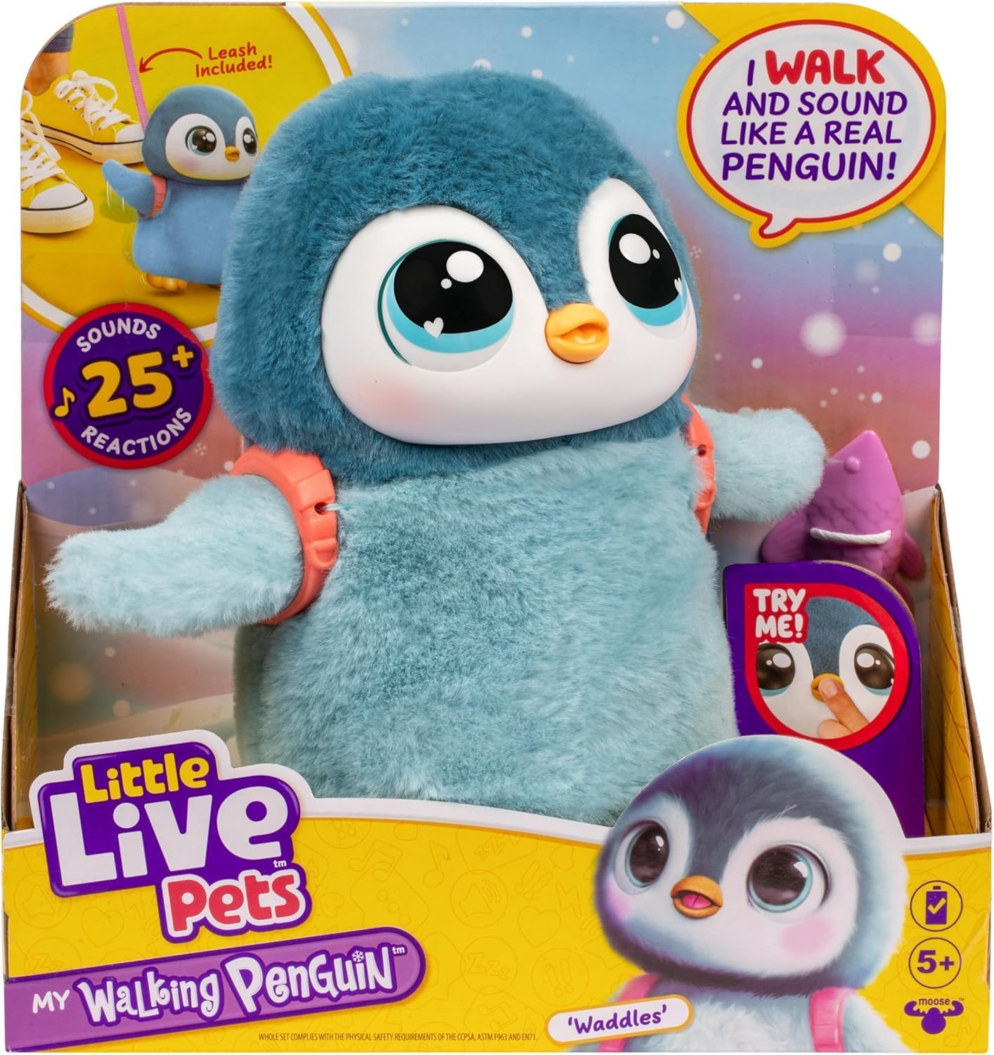 樂天商城 - リトルライブペット マイペット ワドルズ ウォーキング ペンギン インタラクティブ ぬいぐるみ サウンド25種以上 リード付き ごっこ遊び ままごと おもちゃ 誕生日 クリスマス 女の子 男の子【並行輸入品】Little Live Pets Walking Penguin My Pet Waddles