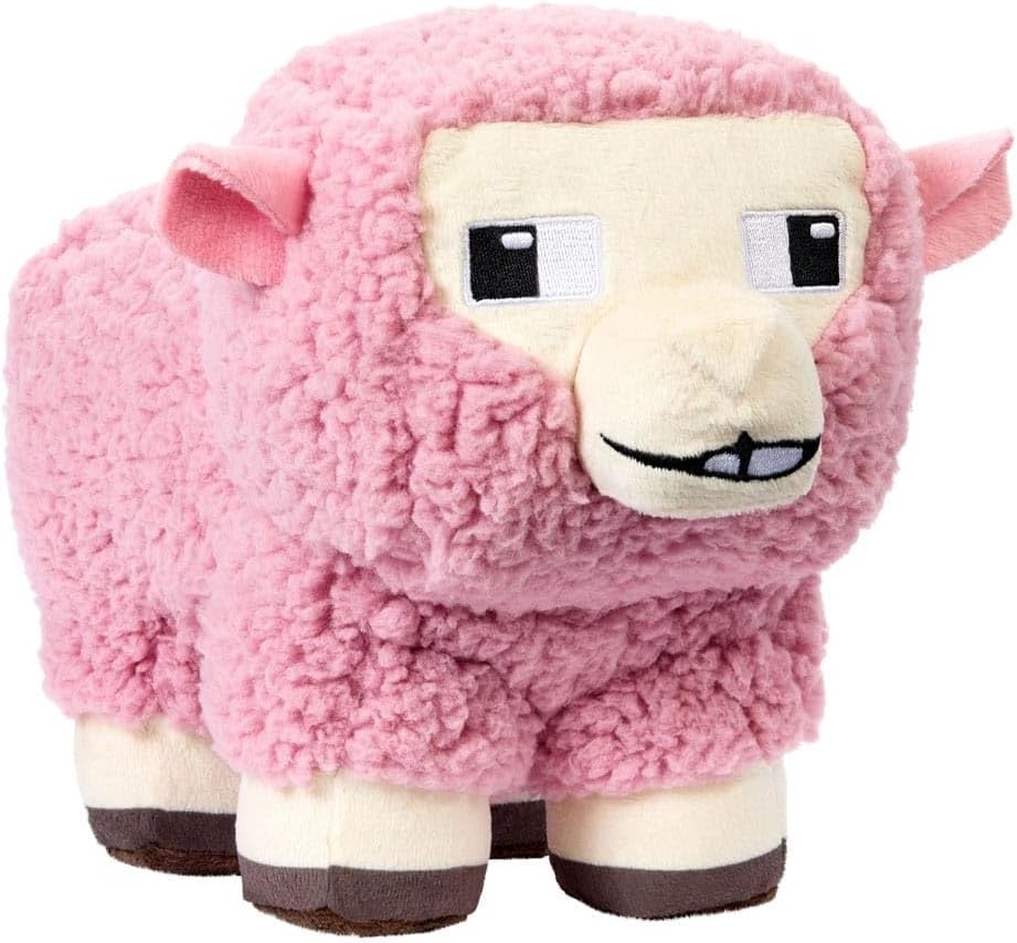 マインクラフト ヒツジ Pink Sheep ぬいぐるみ キャラクター ソフトドール 約20cm ビデオゲームモチーフ マイクラ ごっこ遊び ままごと おもちゃ 誕生日 クリスマス 女の子 男の子【並行輸入品】Mattel Minecraft Basic Plush Character Soft Dolls