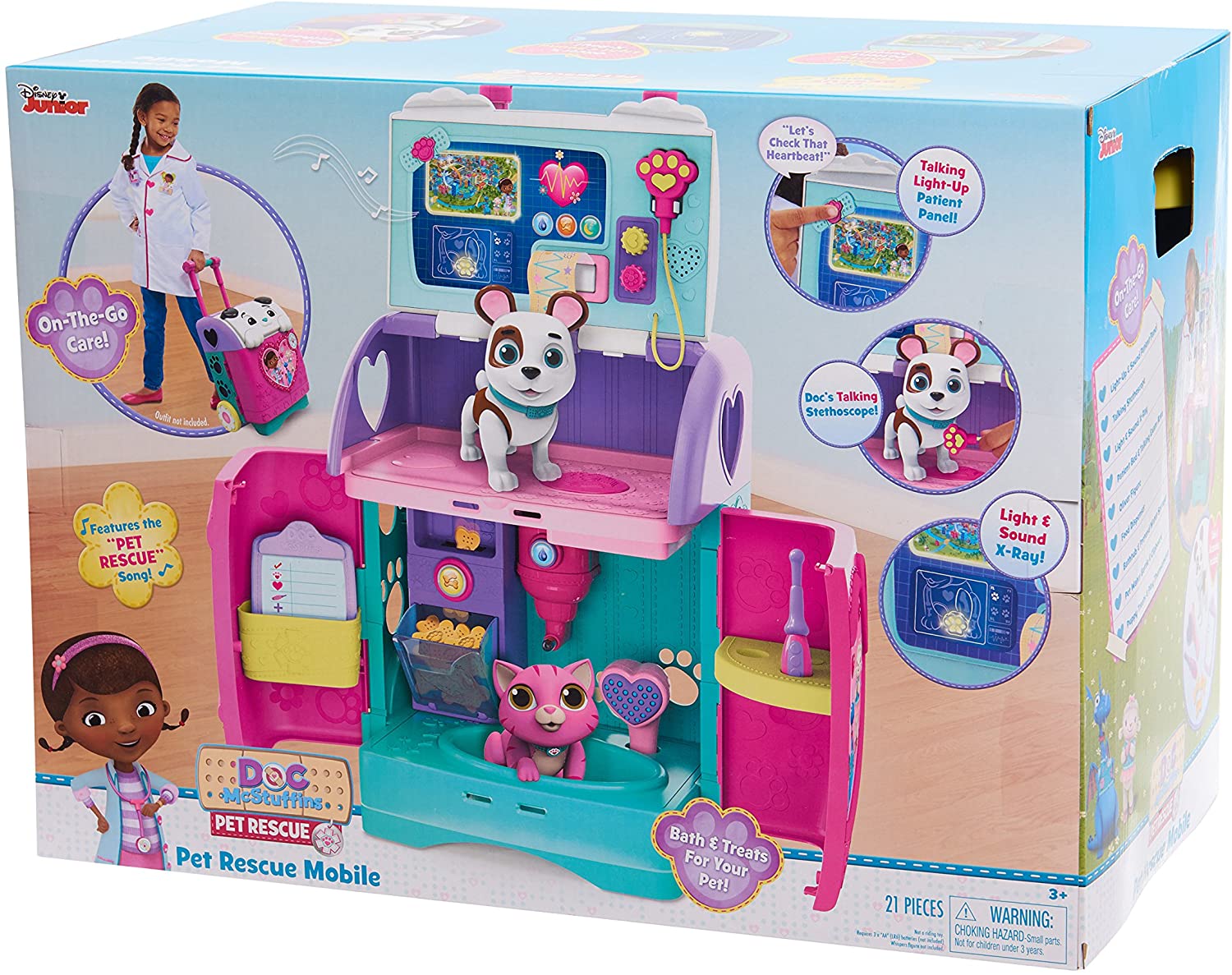  ドックはおもちゃドクター なりきりモバイルペットレスキュー お医者さん Doc McStuffins 92446 Baby All in One - Kit m?vil de rescate para mascotas, multicolor, Est?ndar