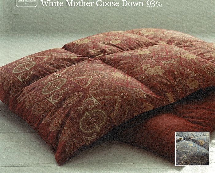 2点セット 特別価格 京都西川 羽毛布団 最高級 シングル ハンガリー マザーグースダウン 93% ブルー&レッド 日本製 150x210cm 1.2kg 綿100%生地 ダブルフェイス・キルト 西川品質 最高級品 羽毛ふとん 冬寝具 ふっくら あったか 羽毛掛け布団 おすすめ 1枚限 稀少品