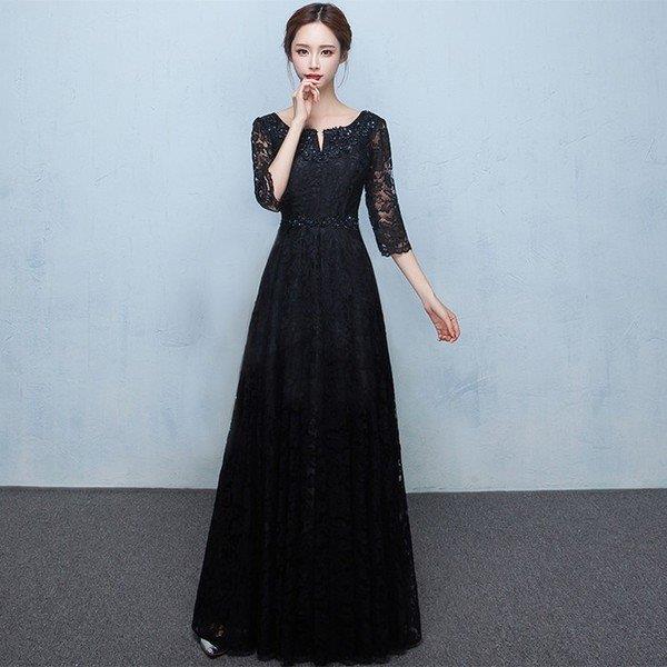 【時間限定10％OFF】ドレス 結婚式 パーティードレス ロングドレス マキシ丈 大きいサイズ パーティドレス 二次会 パーティドレス 黒ドレス お呼ばれ 忘年会