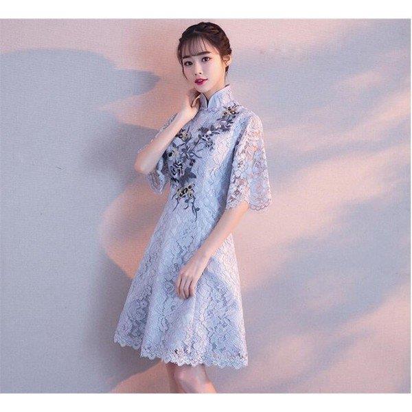 【時間限定10％OFF】パーティードレス 結婚式ドレス ミニ丈ドレス 花嫁 演奏会 同窓会 発表会 お呼ばれ 二次会 披露宴 成人会 上品 大人 可愛い