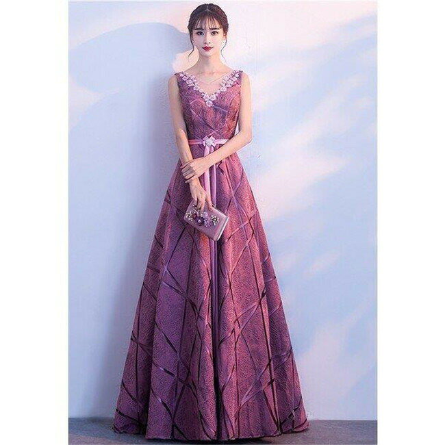 アオキ商店高森台の【時間限定10%OFF】ロングドレス 演奏会 パーティードレス 結婚式 ドレス マキシ丈 ウェディングドレス パーティー ピアノ 二次会ドレス お呼ばれ パーティドレス おしゃれ｜アングル3