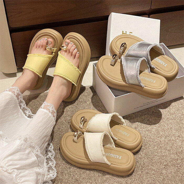 【時間限定10%OFF】ビーチサンダル レディース 厚底 サンダル ペタンコ スリッパ 夏用 レディース おしゃれ 歩きやすい 厚底サンダル 室内 ヒール 4cm 美脚 かわいい 人気 長時間歩いても疲れにくいです！