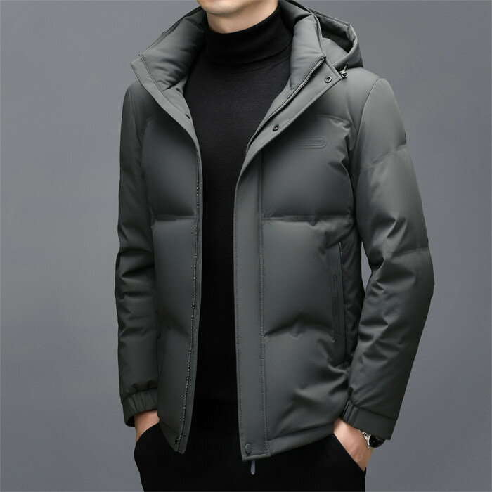 ダウンジャケット メンズ ダウンコート シンプル 折り襟 防寒 メンズ アウター 冬 厚手 無地 メンズファッション フード付き 冬服 秋冬 釣り 防寒着 軽量 羽毛 暖かい グリーン ブラック おしゃれ プレゼント ギフト M L XL XXL 3XL 4XL