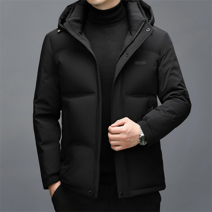ダウンジャケット メンズ ダウンコート シンプル 折り襟 防寒 メンズ アウター 冬 厚手 無地 メンズファッション フード付き 冬服 秋冬 釣り 防寒着 軽量 羽毛 暖かい グリーン ブラック おしゃれ プレゼント ギフト M L XL XXL 3XL 4XL
