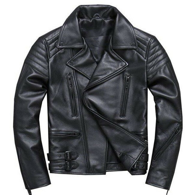 【時間限定10%OFF】春秋 本革ジャケット フライトライダースジャケット カッコイイファッション 革ジャン レザーコート カジュアル防風 牛革製ジャケット ブラウン 送料無料