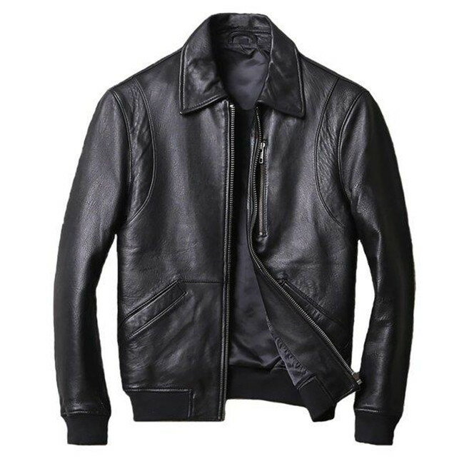 【時間限定10％OFF】春秋 本革ジャケット パイロットライダースジャケット カッコイイファッション スタジアムラム革ジャン レザーコート カジュアル防風 羊革製ジャケット 送料無料