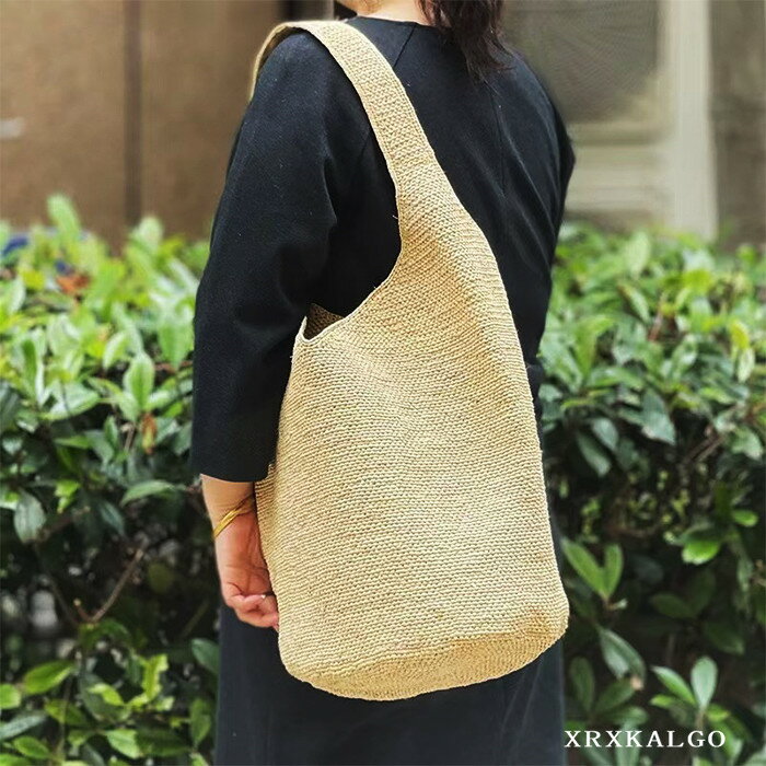 編みバッグ ラフィアバッグ ストロートート レデ...の商品画像