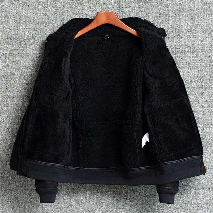 【時間限定10％OFF】本革ジャケット ムートンジャケット フライトジャケット レザージャケット ウール襟 羊革 革ジャン ラム革 羊革ジャケット 羊革バイクジャケット メンズ 父の日 お洒落 ファッション 送料無料