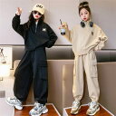 【期間限定10%OFF】ジャージ キッズ 女子 上下 長袖 春秋 子供服 セットアップ 2点セット Tシャツ パーカー ロングパンツ スポーツウェア 運動着 可...