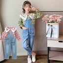 【時間限定10%OFF】子供服 セットアップ キッズ 女の子 長袖 春秋 デニム トップス サロペット おしゃれ カジュアル 子供ジャージ ワンピース おしゃれ...
