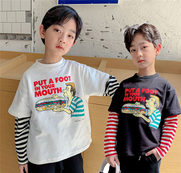 【時間限定10%OFF】Tシャツ 男の子 キッズパーカー 長袖 トップス カジュアル スウェット春秋冬 韓国子..