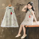 【時間限定10%OFF】子供服 ワンピース ノースリーブ 春夏 女の子 キッズワンピース シフォンワンピース 花柄 チュニック 子供ドレス ジュニア おしゃれ ...
