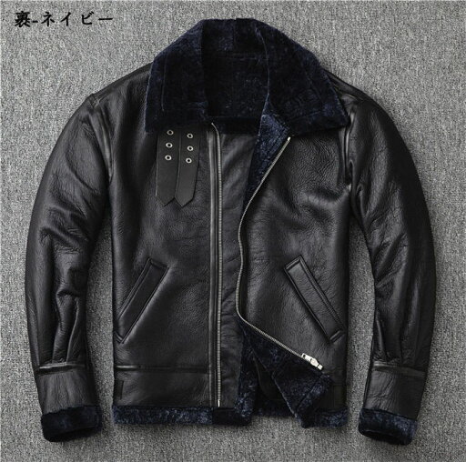 【時間限定10%OFF】ライトジャケット ムートンジャケット メンズ レザージャケット バイカージャケット 革ジャン 皮ジャン 羊毛 本物 ライダースジャケット ボア 防寒 アウター 送料無料