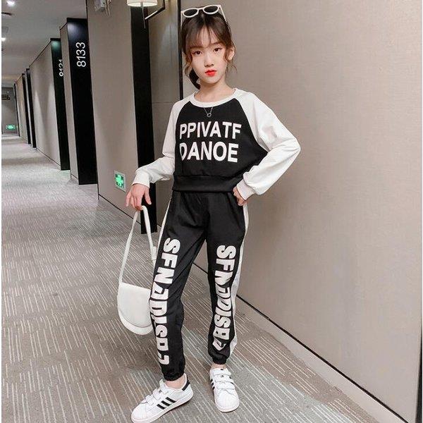 【スーパーSALE 店内15％OFF】子供服 セットアップ キッズ 女の子 長袖 春秋 上下セット トップス Tシャツ ロングパンツ 子供ジャージ スポーツウェア 運動着 おしゃれ 可愛い カジュアル