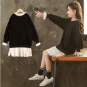 【時間限定10%OFF】ワンピース キッズ 長袖 子供服 女の子 春秋 キッズワンピース ロングTシャツ フード付き 子供ドレス ジュニア おしゃれ 可愛い カジュアル 小学生 新品 150