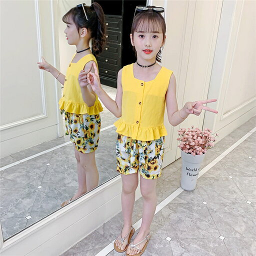 【時間限定10%OFF】子供服 セットアップ キッズ 女の子 ノースリーブ 春夏 2点セット 上下セット Tシャツ 薄手 ショートパンツ おしゃれ カジュアル 涼しい 可愛い ジャージ 新品 【時間限定10%OFF】子供服 セットアップ キッズ 女の子 ノースリーブ 春夏 2点セット 上下セット Tシャツ 薄手 ショートパンツ おしゃれ カジュアル 涼しい 可愛い ジャージ 新品