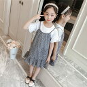 【時間限定10%OFF】子供服 セットアップ キッズ 女の子 半袖 2点セット 上下セット Tシャツ 薄手 サロペット おしゃれ カジュアル 涼しい 可愛い ジャージ 新品