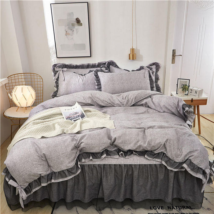 【時間限定10%OFF】布団カバー 3点セット シングル セミダブル ベッドカバー 4点セット 布団カバーセット シーツカバー 掛け布団カバー ボックスシーツ セット 寝具カバー シーツセット カバーセット フリル付き かわいい おしゃれ 送料無料 [2]