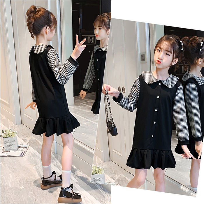 【時間限定10%OFF】子供服 ワンピース 長袖 春秋 女の子 キッズワンピース ロングワンピース チュニック 子供ドレス ジュニア おしゃれ 可愛い 新品