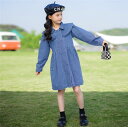 【時間限定10%OFF】子供服 ワンピース 長袖 春秋 女の子 キッズワンピース ロングワンピース デニム チュニック 子供ドレス ジュニア おしゃれ 可愛い ...