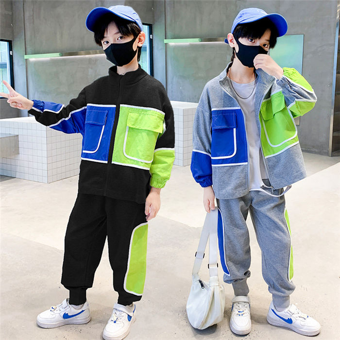 【時間限定10%OFF】ジャージ キッズ 男子 上下 長袖 春秋 秋着 ジュニア 2点セット 子供服 セットアップ アウター 長ズボン トレーナー スポーツウェア 運動服 可愛い おしゃれ