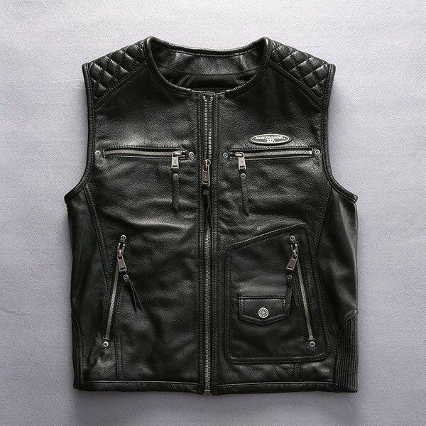 メンズファッションレザーベストバイ...