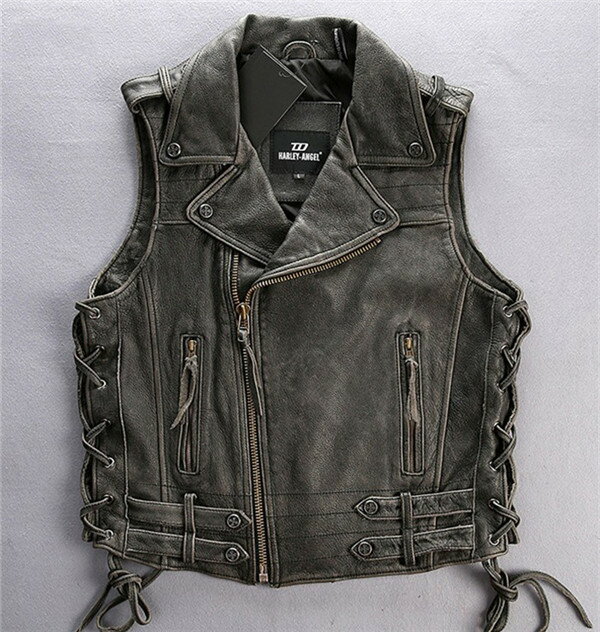 メンズファッションレザーベストバイ...