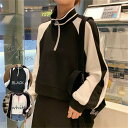 【時間限定10%OFF】ニット トレーナー レディース 長袖 ハーフジップ トレーナー ハイネック トップス ショット丈2019新作 ニット トップス スポーツ...