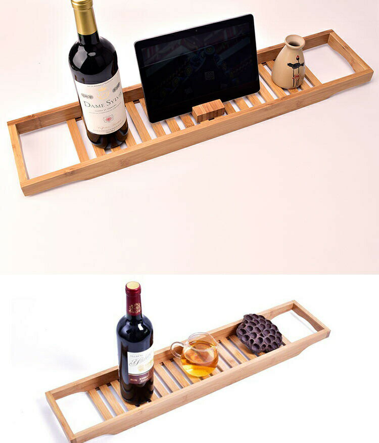 【時間限定10％OFF】バスタブトレー テーブル 浴室 竹製 ラック 収納 バスタブラック バステーブル お風呂用 バスグッズ 15.5x70cm 浴槽 半身浴 バスタブラック バステーブル バスラック アメニティート おしゃれ モノトーン 父の日